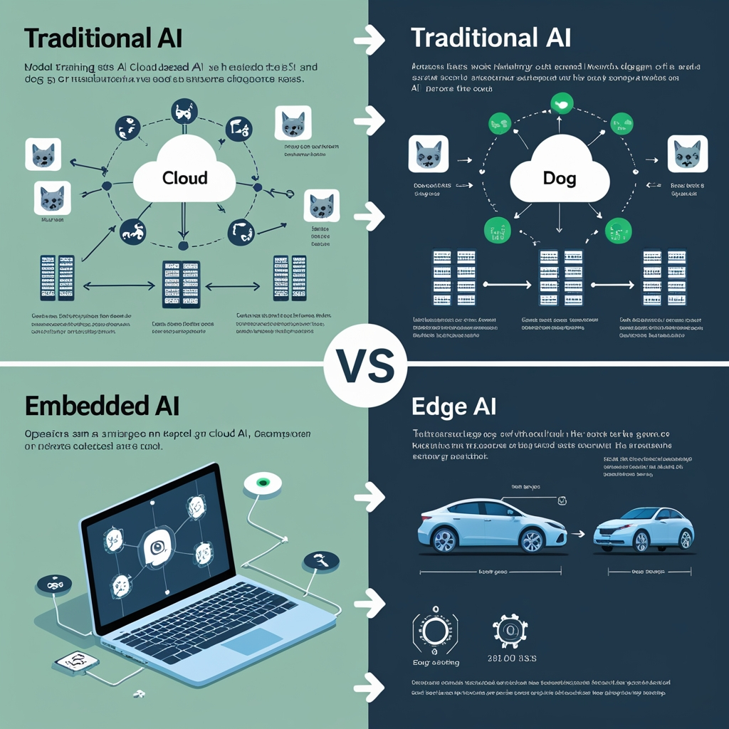 comparaison entre l’IA traditionnelle et l’IA embarquée