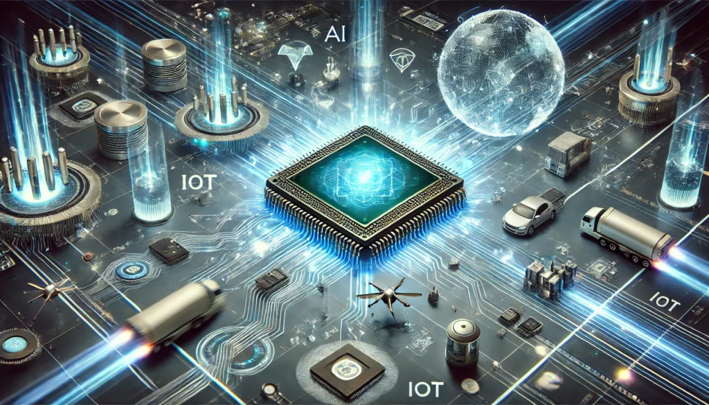 illustration depicting the concept of embedded AI