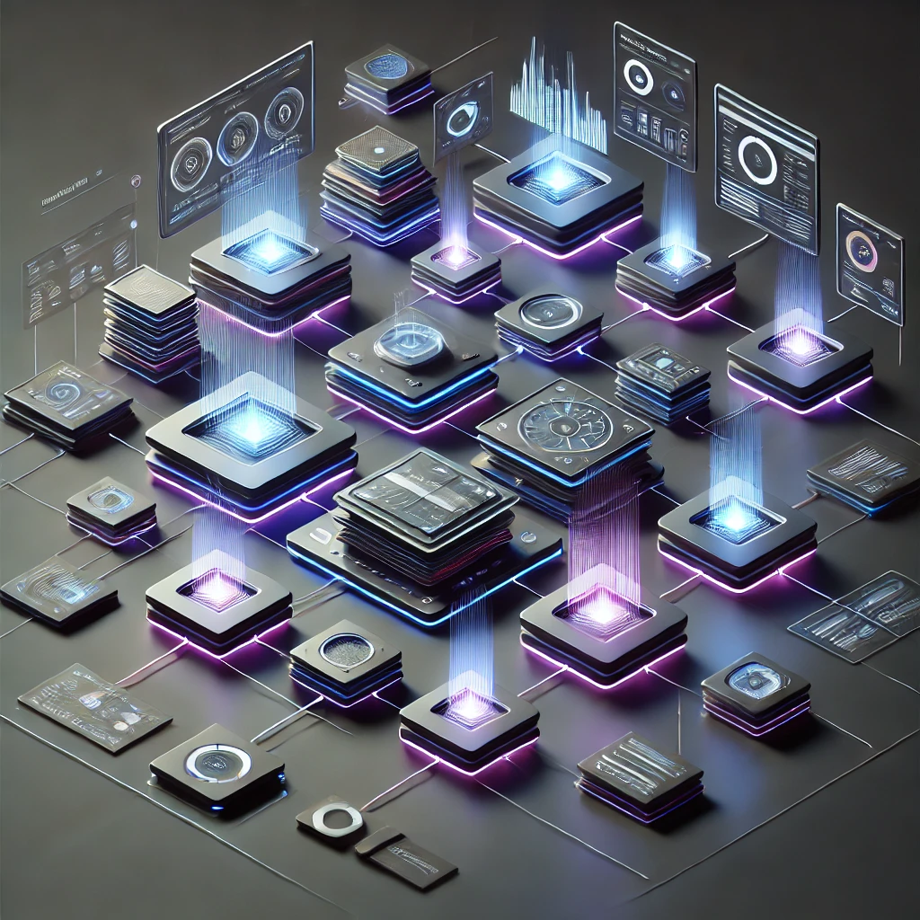 affichage flottant des nœuds de flux de travail interconnectés