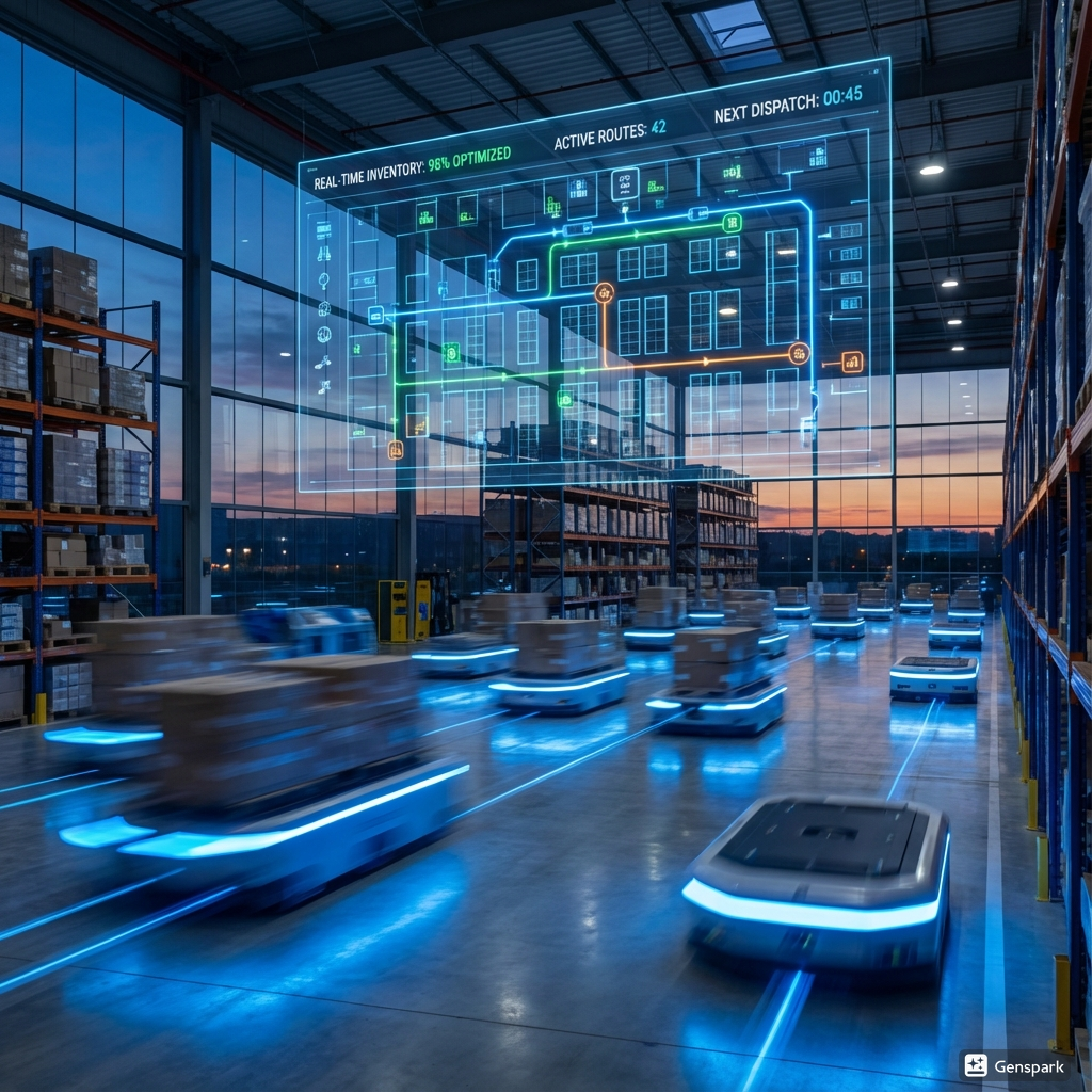  entrepôt intelligent et entièrement automatisé.