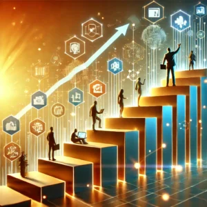 Illustrer la croissance progressive d'une entreprise et l'évolution de sa stack