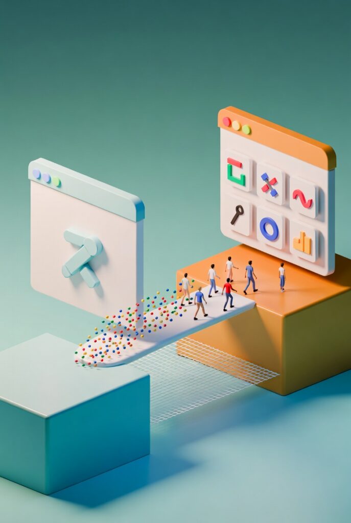 Illustrer le processus de migration vers de nouveaux outils