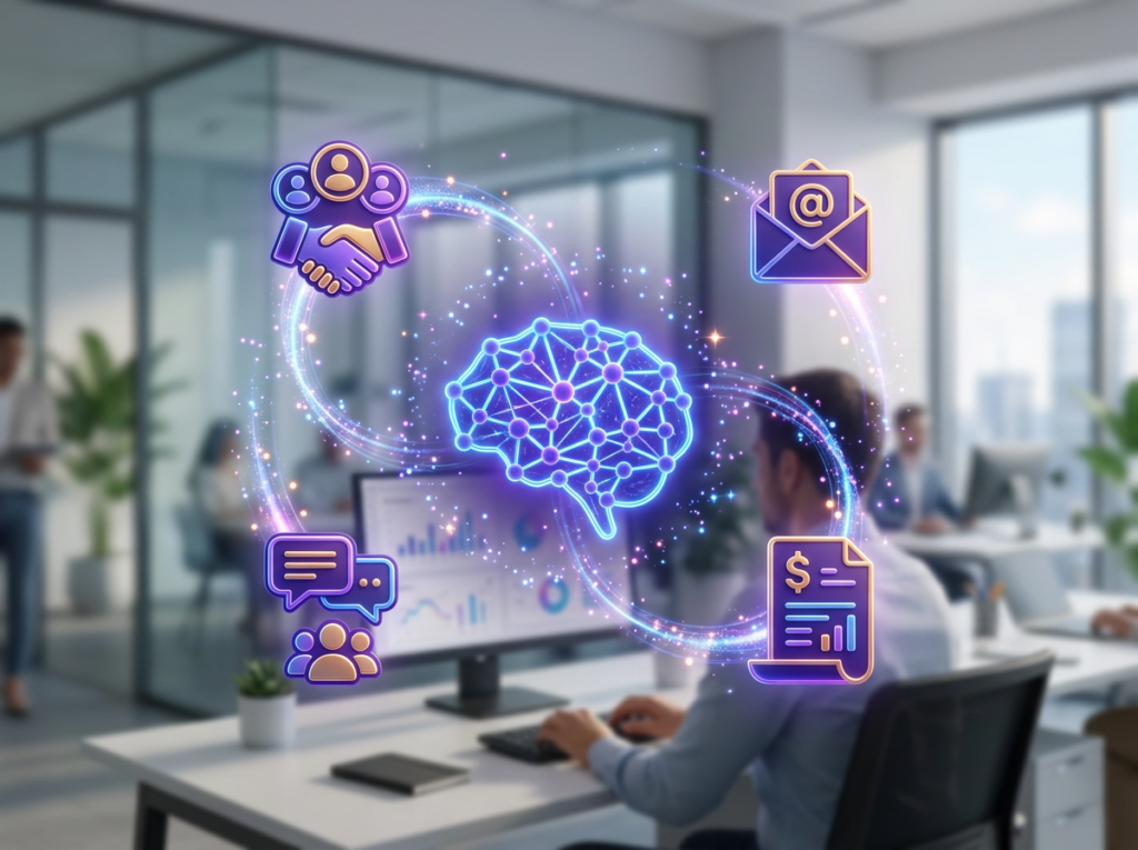 L&rsquo;IA Intégrée aux SaaS B2B : Comment les PME Peuvent Exploiter l&rsquo;Intelligence Artificielle Sans Projet Complexe.